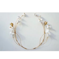 blooming headdress（gold × white） 8枚目の画像