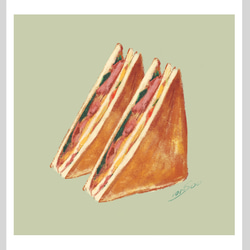 見た目も可愛い  サンドイッチのポストカード 1枚目の画像