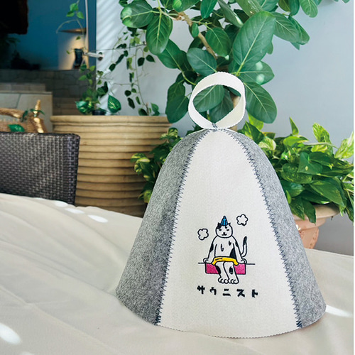 やっぱり猫が好き☆猫好き必見☆サウナハット サウニストcat 洗える