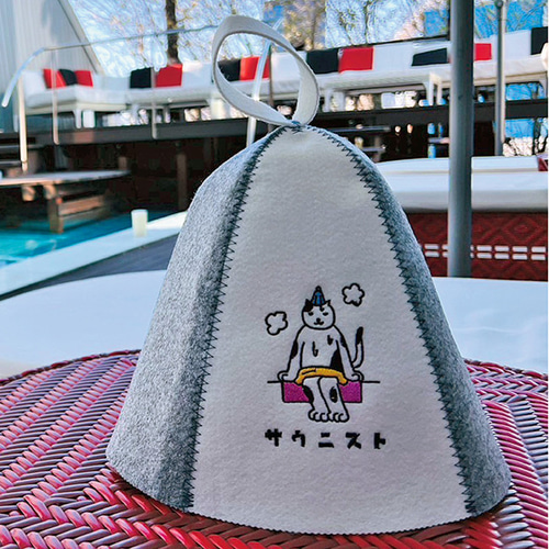やっぱり猫が好き☆猫好き必見☆サウナハット サウニストcat 洗える