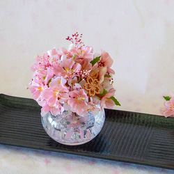 1249 春爛漫イースター 桜とお花畑 フラワーインテリアシーグラスアート 飾り 春爛漫」FOサイズ アート 桜 花 フラワー 華やか インテリア