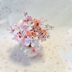 桜・桜色の灯り ～あかり桜 ～ 春を楽しむ・透明感＆花を楽しむ癒されグラスフラワーインテリア(無料ラッピングあり） 10枚目の画像