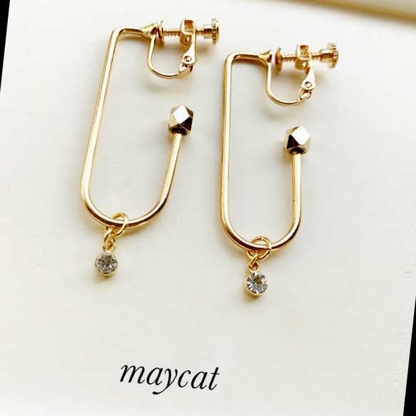 long pipe earring イヤリング・ノンホールピアス maycat 通販｜Creema(クリーマ) 15317904