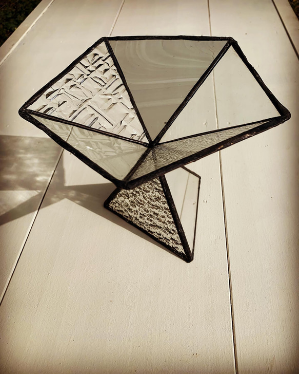 テラリウム　ガラスポット　フラワーベース　stained glass    ステンドグラス 2枚目の画像