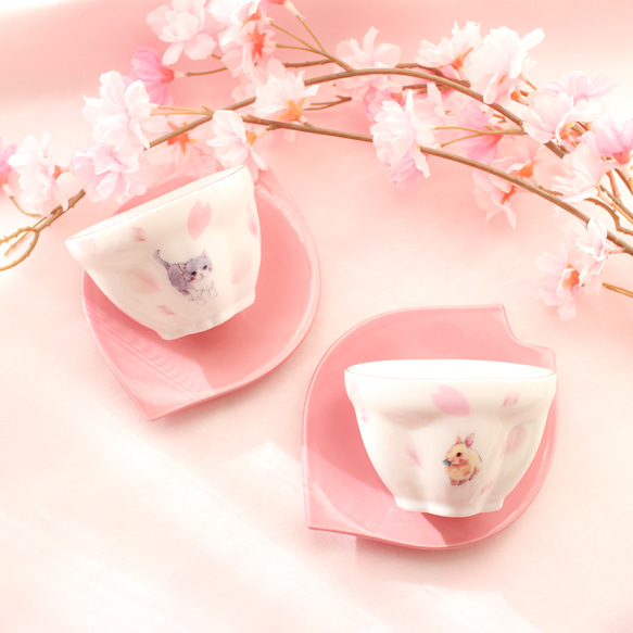 【特集掲載】桜のお花が浮かび上がる湯呑み〜溢れ桜〜 新作 5枚目の画像