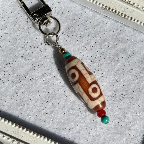 交通安全のお守り☆六眼天珠キーホルダーorネックレス その他
