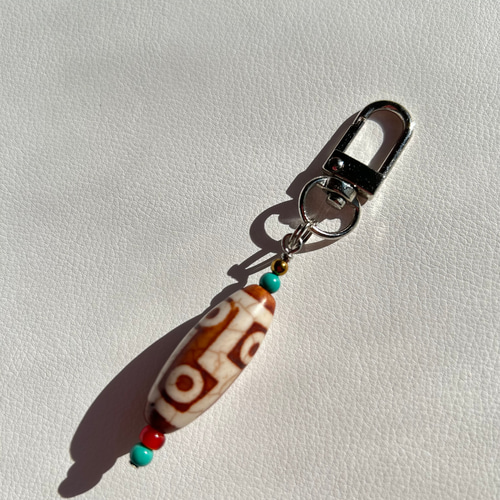 財人天珠 キーホルダー 交通安全のお守り☆六眼天珠キーホルダーorネックレス その他