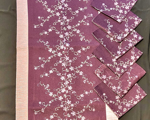 ろはす畑ママ様オーダー専用 タペストリー&テーブルランナースリム 帯リメイク ろはす畑ママ様オーダー専用 タペストリー&テーブルランナー