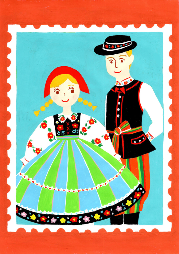 原画『ポーランドの民族衣装』 