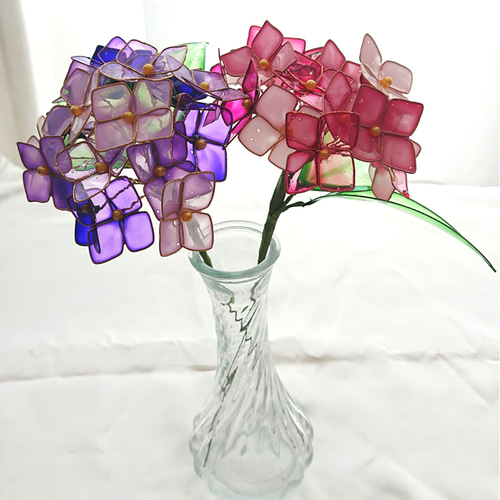 ネム　アメリカンフラワー花瓶付き紫陽花 ネム アメリカンフラワー花瓶付き紫陽花 ネムアメリカンフラワー