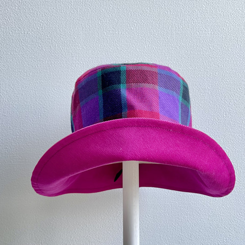 MA*RS マーズ ピンクチェック柄 ハット 平成 ギャル系 MA*RS マーズ ピンクチェック柄 ハット 平成 ギャル系