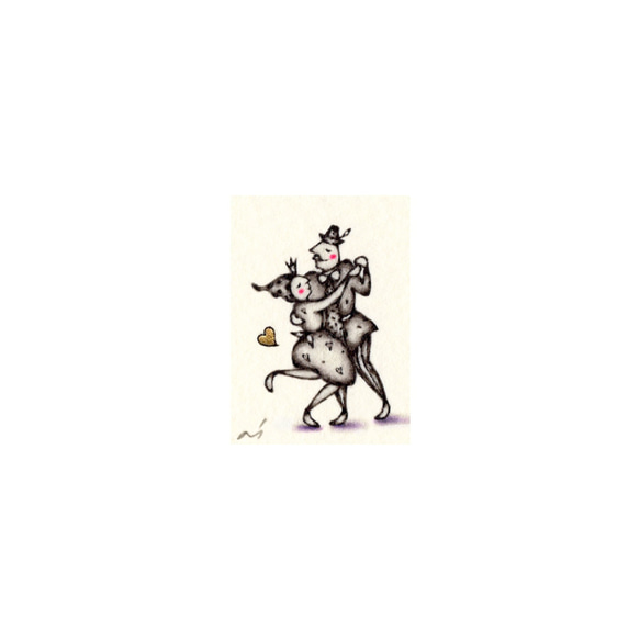 ミニ額縁 原画【 やさしい時間 】mini size ver. 8枚目の画像