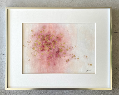 絆 / 抽象画 77×56㎝ B2 額縁セット 原画1点のみ モダンアート