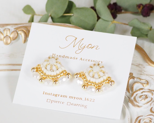 #987C再販 ゴールド クリア チェコビーズ ハンドメイド ピアス イヤリング 987C再販 ゴールド クリア チェコビーズ ハンドメイド ピアス イヤリング