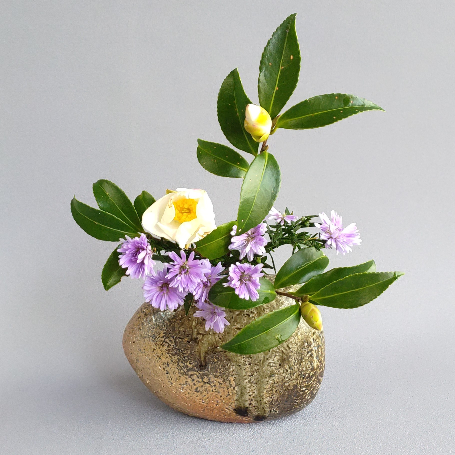 花入れ　焼締め　薪窯　【商品番号：00298】