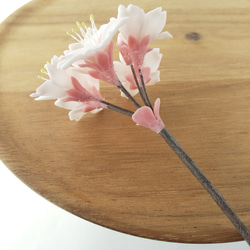 粘土の桜ピック  樹脂粘土の花  淡いピンクでお花見  送料無料 5枚目の画像