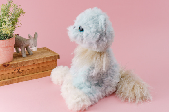癒されネコのあみぐるみ・プックリひげ袋シリーズ・春の妖精猫ブルーベル・再販はありません。 11枚目の画像