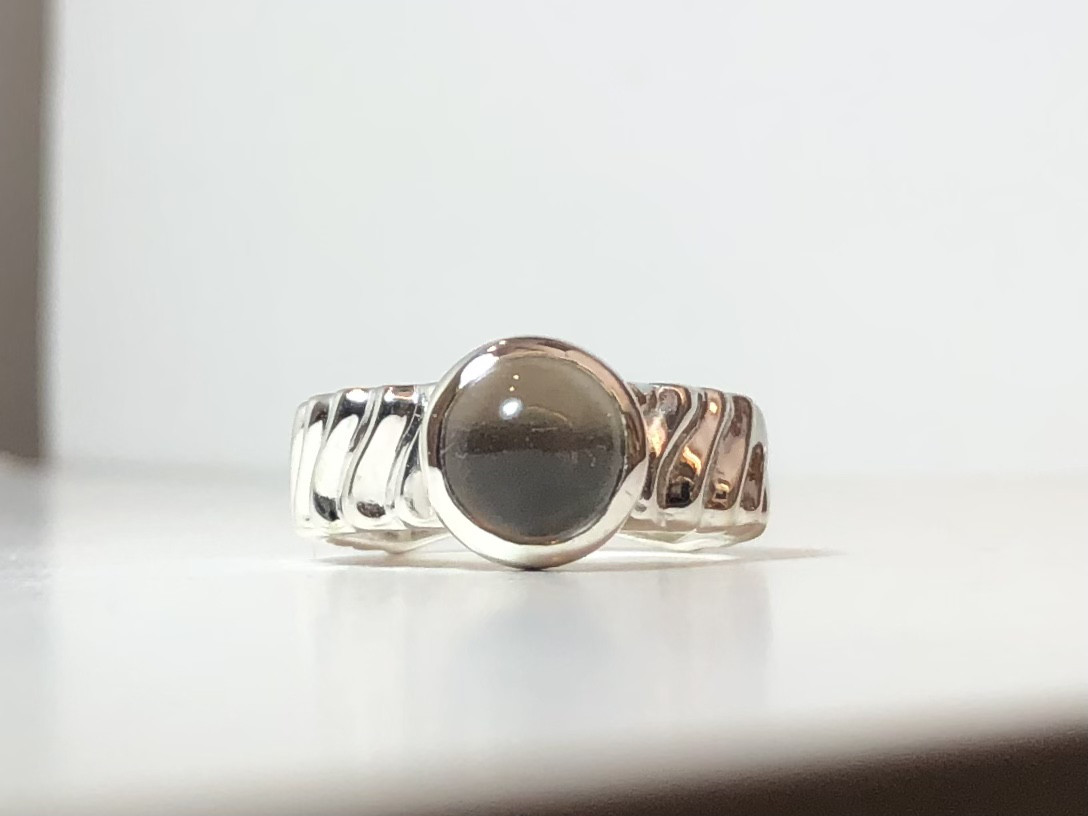 透明度抜群スモーキークォーツリング/silver925/src93