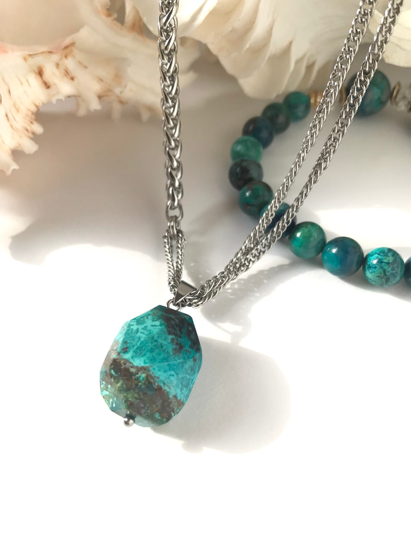 アクセサリー 316L Emerald Grid Necklace - Synchro1996 316L Emerald Grid Necklace - Synchro1996