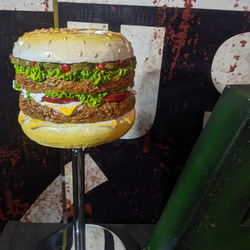 バーガーズ ランプ ハンバーガー屋 電飾看板 BURGERS スタンドランプ #アメリカンダイナー #店舗什器 #自立式 10枚目の画像