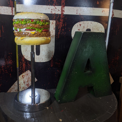 バーガーズ ランプ ハンバーガー屋 電飾看板 BURGERS スタンドランプ #アメリカンダイナー #店舗什器 #自立式 9枚目の画像