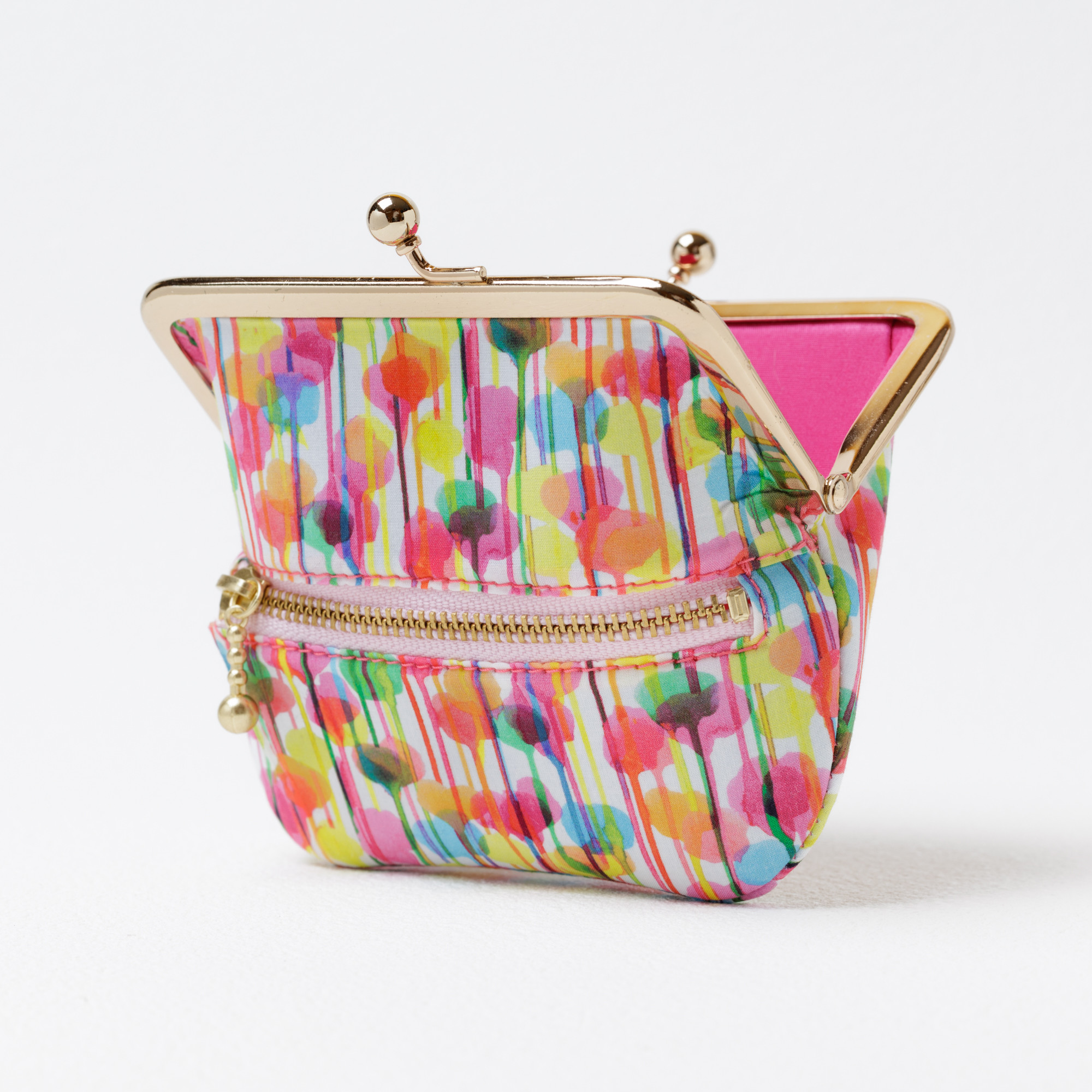 たくさん入る小さながま口財布 リバティファブリックス カラフルポップ