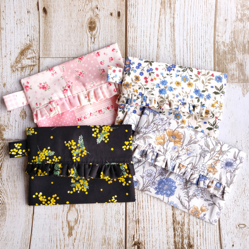 ✳︎✳︎専用✳︎✳︎ポケット付きティッシュケース 花柄コーデュロイ