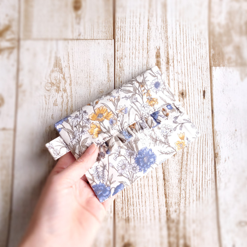 送料無料】 ポケットティッシュケース 花柄 フリル ミモザ 小花