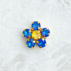 [2way] Flower Bijou Mask Clip Magnet Snap ~Royal Blue~ 第1張的照片