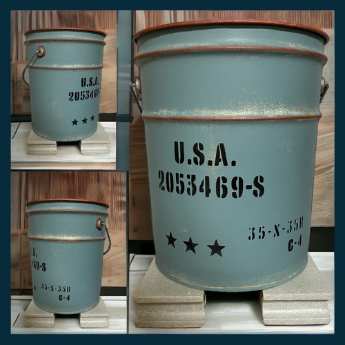 ペール缶プランター　手作り一点物になります。 プランター ペール缶リメイクのおすすめ商品とおしゃれな実例