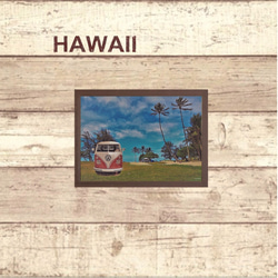 【送料無料】南国の風景☆HAWAII No.417   フレーム付 　A4サイズ 3枚目の画像