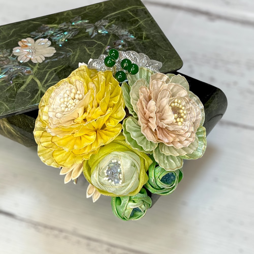 好評 レジン バレッタ 7.2cm長方形 大人可愛いプリンセス かすみ