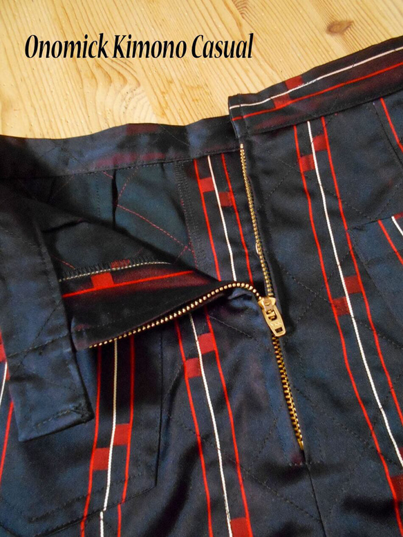道行コートのタイトスカート Kimono Skirt WS-019/S-M 16枚目の画像
