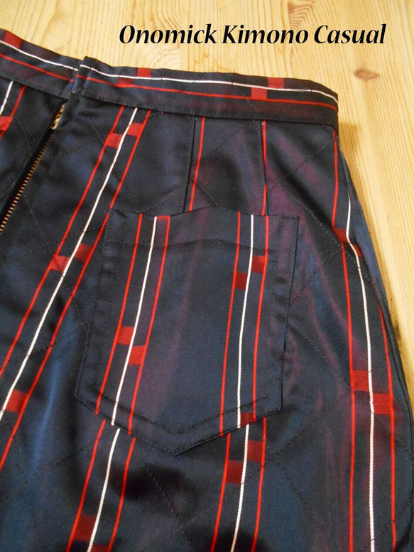 道行コートのタイトスカート Kimono Skirt WS-019/S-M 15枚目の画像