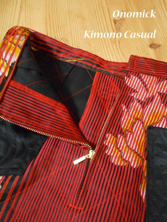 ビンテージ着物のタイトスカート Kimono Skirt WS-020/S-M 13枚目の画像