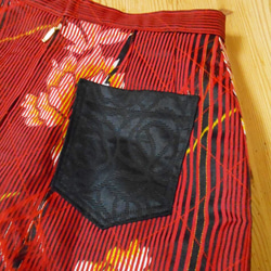 ビンテージ着物のタイトスカート Kimono Skirt WS-020/S-M 12枚目の画像