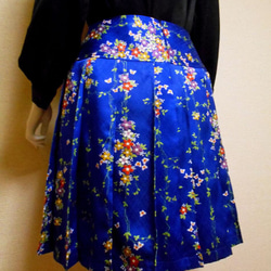 小紋着物のプリーツスカート Kimono Skirt WS-022/S-M 12枚目の画像