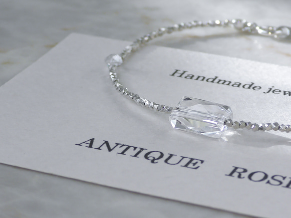 ❮再販×3❯ No. 56 カレンシルバー★ブレスレット (クリスタル × クリスタル) 3枚目の画像