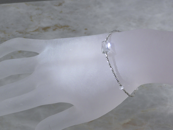 ❮再販×3❯ No. 56 カレンシルバー★ブレスレット (クリスタル × クリスタル) 4枚目の画像