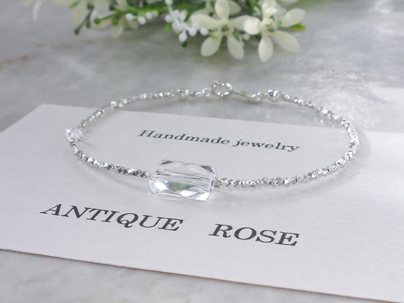 ❮再販×3❯ No. 56 カレンシルバー★ブレスレット (クリスタル × クリスタル) 6枚目の画像