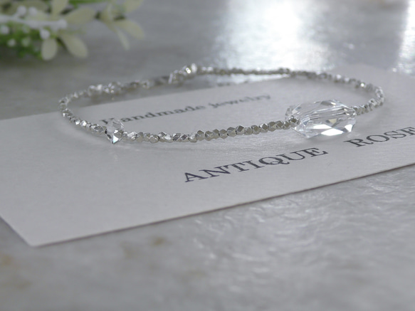 ❮再販×3❯ No. 56 カレンシルバー★ブレスレット (クリスタル × クリスタル) 5枚目の画像