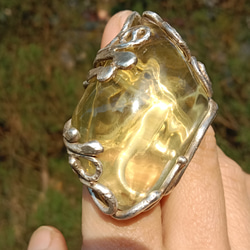 黃水晶手工銀戒 純銀戒指 ~ 「太陽」 ~Citrine Silver Ring 第20張的照片