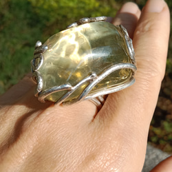 黃水晶手工銀戒 純銀戒指 ~ 「太陽」 ~Citrine Silver Ring 第16張的照片