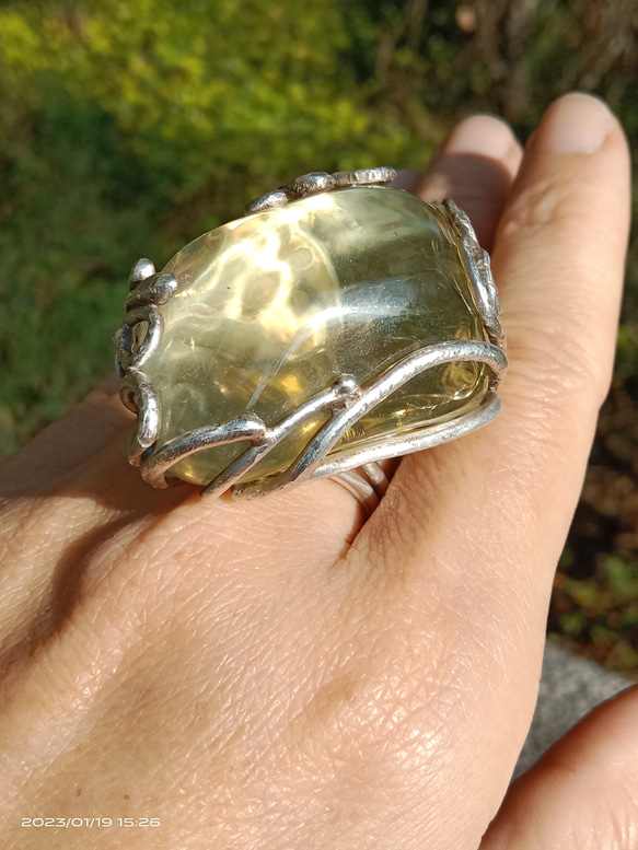 黃水晶手工銀戒 純銀戒指 ~ 「太陽」 ~Citrine Silver Ring 第16張的照片