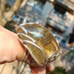 黃水晶手工銀戒 純銀戒指 ~ 「太陽」 ~Citrine Silver Ring 第3張的照片