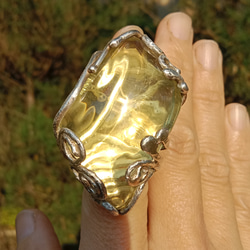 黃水晶手工銀戒 純銀戒指 ~ 「太陽」 ~Citrine Silver Ring 第18張的照片