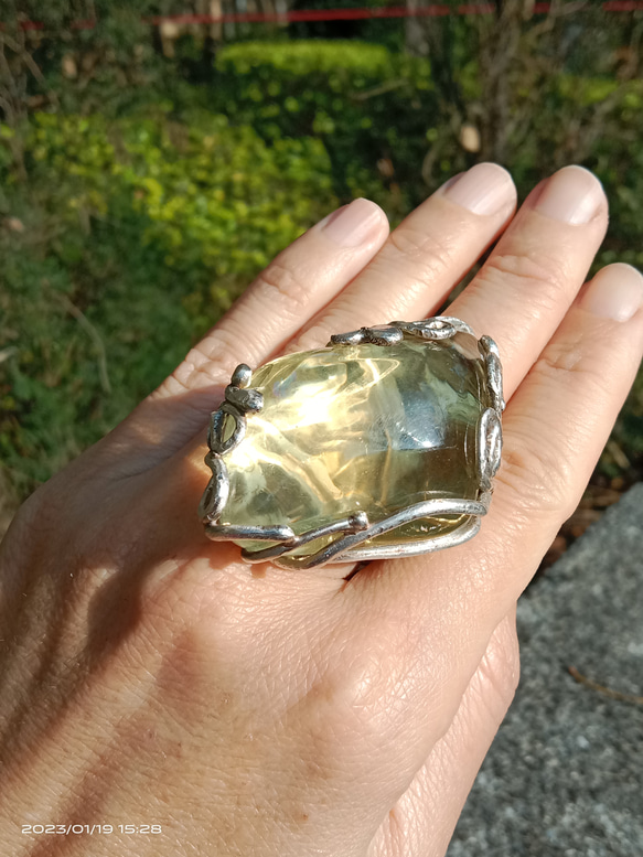 黃水晶手工銀戒 純銀戒指 ~ 「太陽」 ~Citrine Silver Ring 第14張的照片