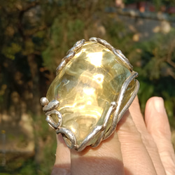 黃水晶手工銀戒 純銀戒指 ~ 「太陽」 ~Citrine Silver Ring 第15張的照片