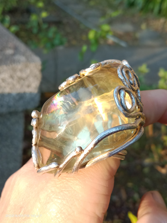 黃水晶手工銀戒 純銀戒指 ~ 「太陽」 ~Citrine Silver Ring 第4張的照片