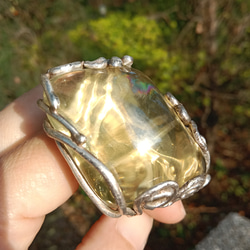 黃水晶手工銀戒 純銀戒指 ~ 「太陽」 ~Citrine Silver Ring 第12張的照片